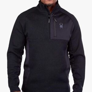 Spyder Black Quarter-Zip Pullover with Logo